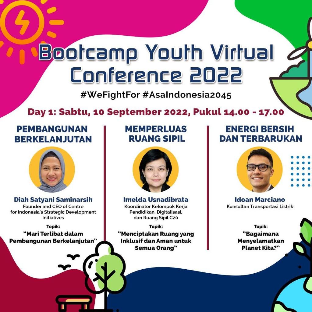temponewsroom's tweet photo. Yuk isi hari sabtu dan minggu dengan join di Bootcamp YVC2022 dengan beragam topik menarik #InfoTempo #WeFightFor #AsaIndonesia2045 https://t.co/2Ay8t4CXxz
