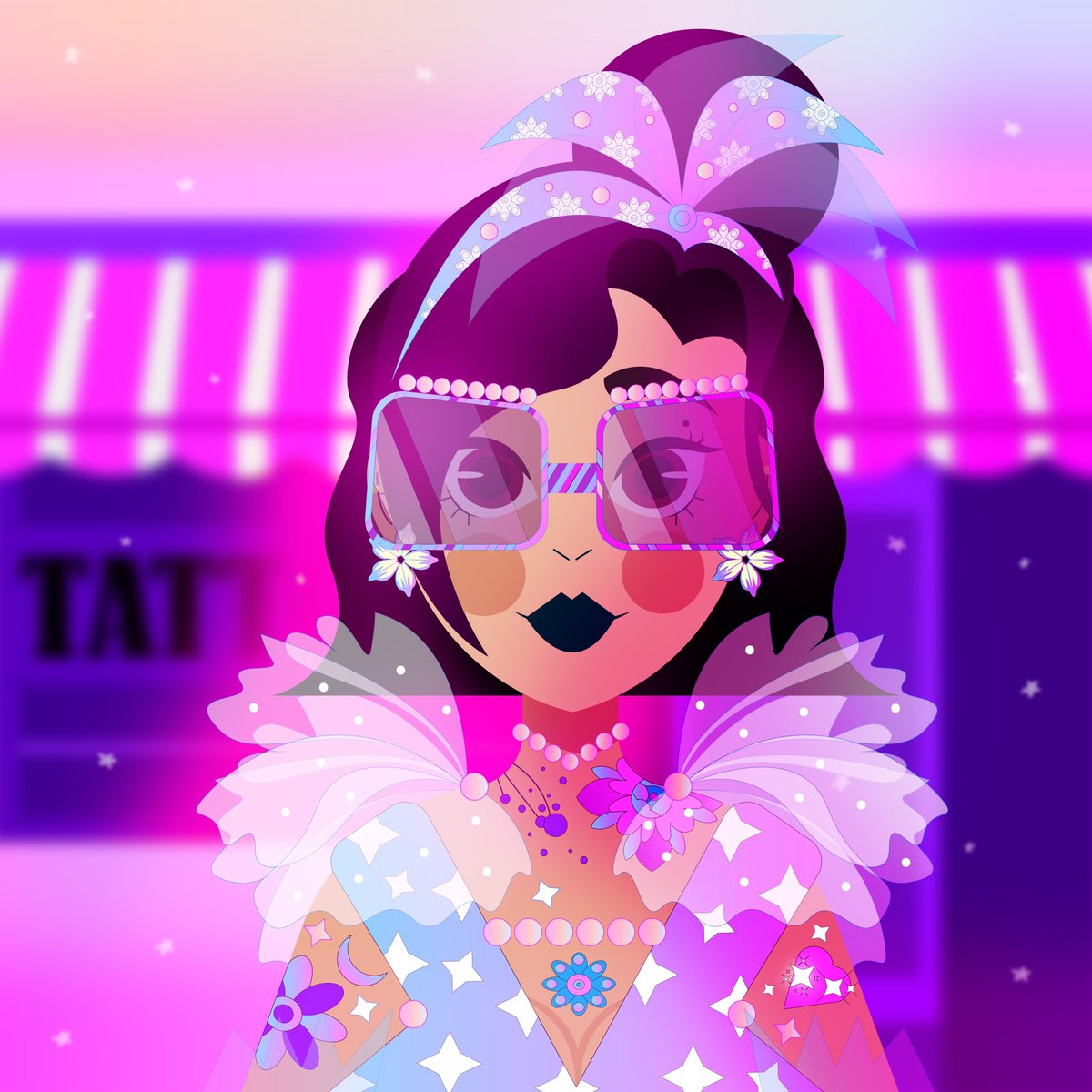 BoxPalette's tweet photo. •The pin-up tattooed Beauties are now on @opensea 💛 Hope you like the retro vibes!🌸✨🤍💫 
#NFTCommunity #womeninNFTs https://t.co/mrQUm5Olps