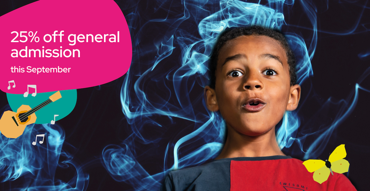 We’re sending you back to school with a bang this month! 💥

And who says learning can’t be fun? Dust off those summer cobwebs and get ready to learn again with 25% off all general admission tickets throughout September.

Book now: winchestersciencecentre.org/booking