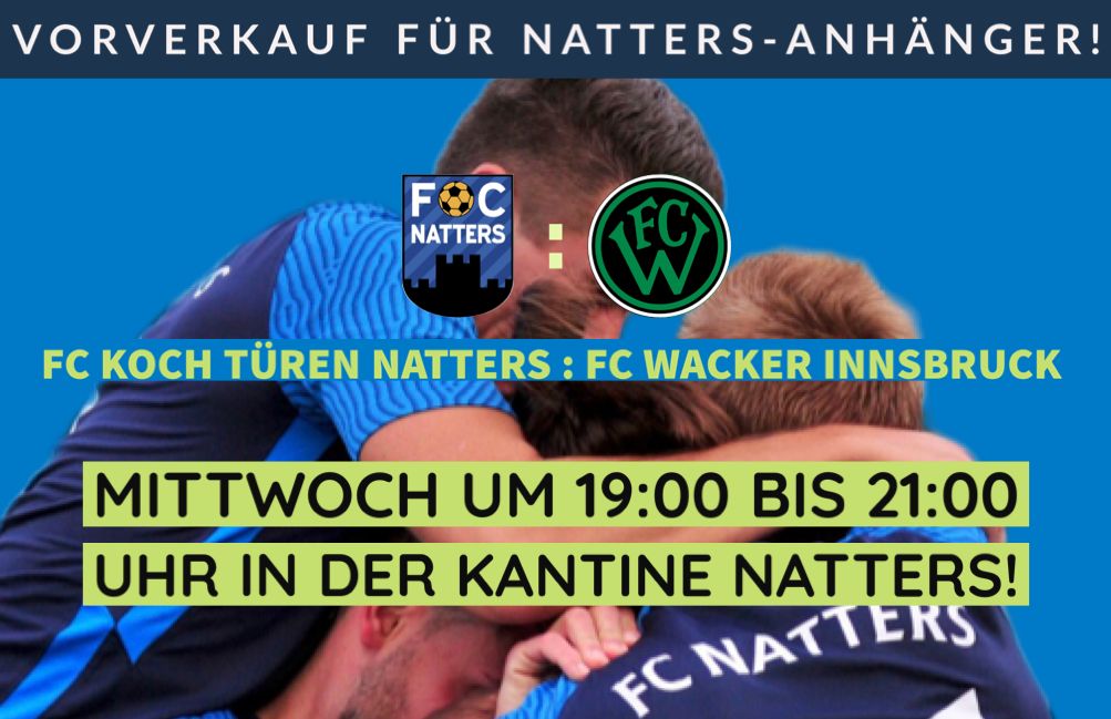 FCNatters's tweet photo. 🎉 LIEBE NATTERS ANHÄNGER!
👉 Am Mittwoch findet von 19:00 - 21:00 Uhr ein Kartenvorverkauf für #fcn-Anhänger statt! Tickets werden ab 14 Jahre benötigt!
❌ Kartenreservierungen bei Funktionären, Trainer, Spieler, …. sind nicht möglich!
💶 Only Cash
#UnterHaustria #FCNFCW https://t.co/ZRzzfAlhw8