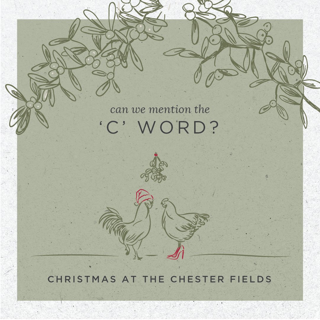 Can we mention the C-word {not that one, you filthy lot}? 

It’s just under 16 weeks until Christmas 😳 so if you want to enjoy a proper gorgeous sparkly country Christmas with us, then get booking NOW, because spaces are going fast!

👉 thechesterfields.co.uk/cheshire-count…