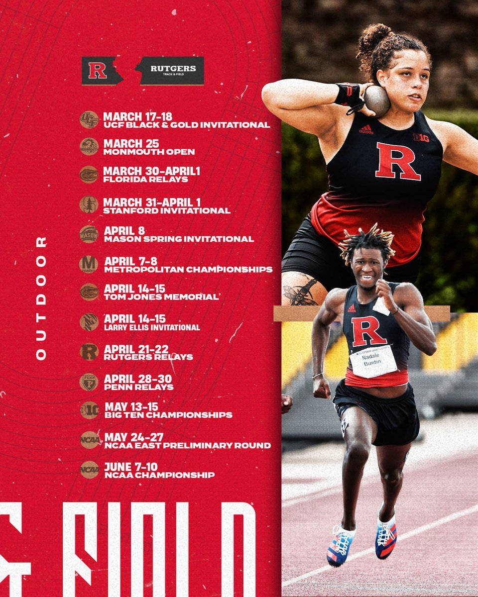 RutgersTFXC's tweet photo. Time to run it back! ⚔️🛡 #GoRU!

The 2022-23 season gets underway in less than three months. #RUTF returns to action after closing out one of the most accomplished seasons in program history. 

📅: https://t.co/97DwQtEBR9 https://t.co/kHU5bjSsML