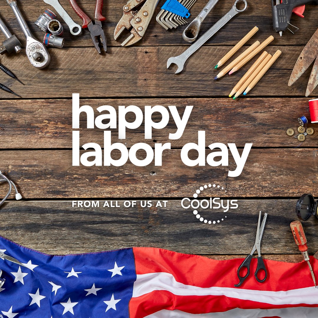 CoolSys_'s tweet photo. #HappyLaborDay to all the American workers who contribute daily to our nation. 
Learn more about the history of this federal holiday via the @USDOL: https://t.co/2dxgBFeBLh https://t.co/TgyyshECrI