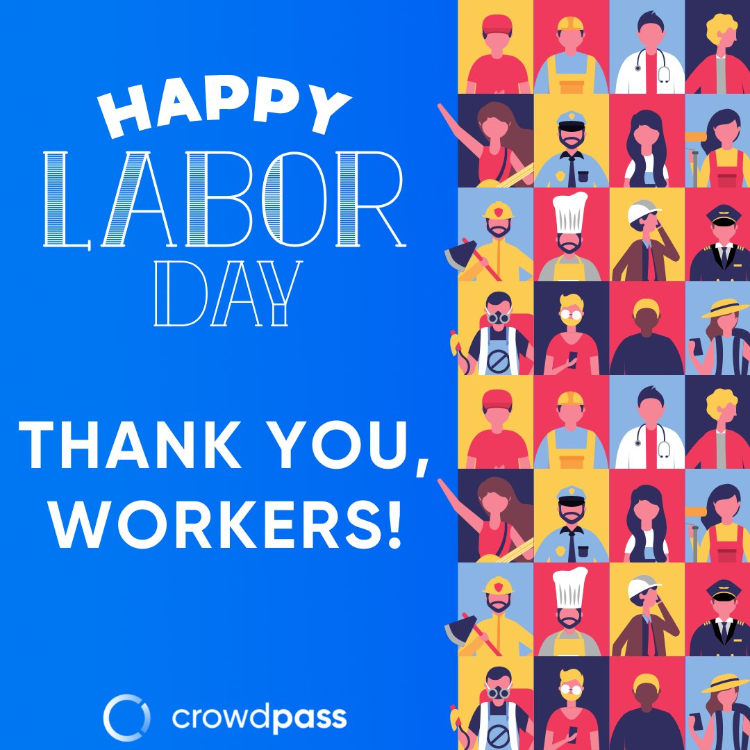 CrowdPassEvents's tweet photo. Happy Labor Day! We appreciate all workers and are honored that you choose our platform to keep you safe and your events running!
-
-
-
-
-
-
#labor day #dayoff #healthclearence #COVID-19 #healthclearencesoftware #eventmanagement #event management software #concert #live events https://t.co/xOTGABvGj2
