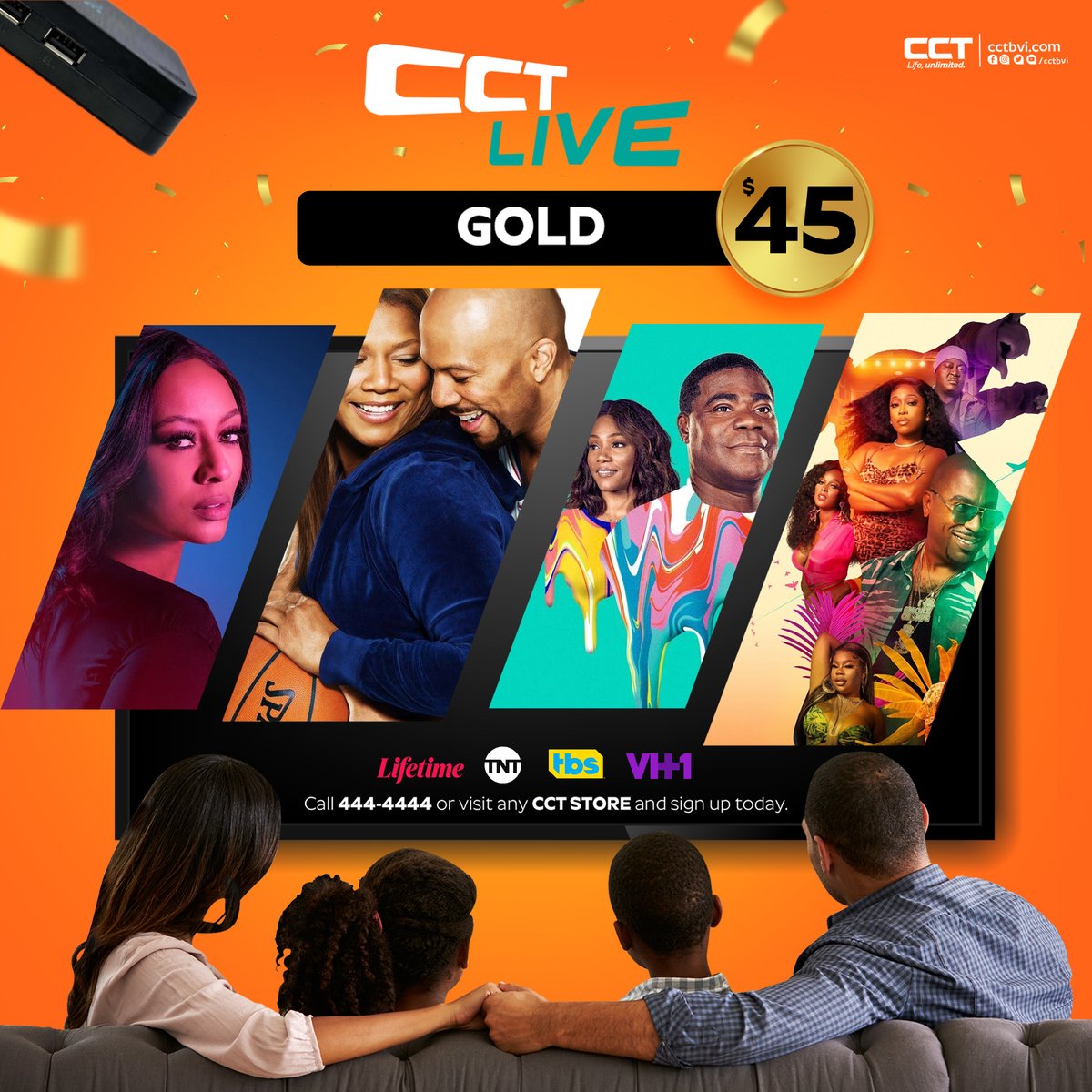 CCTBVI's tweet photo. Your favorite shows, your favorite channels, all from the comfort of your home!
Sign up for CCT LIVE GOLD for just $45 monthly!
Can't come in store? That's totally fine, sign up online!
Click the link -> https://t.co/305mf70UtE
#cct #lifeunlimited #cctlive https://t.co/KiJBeU2hRt