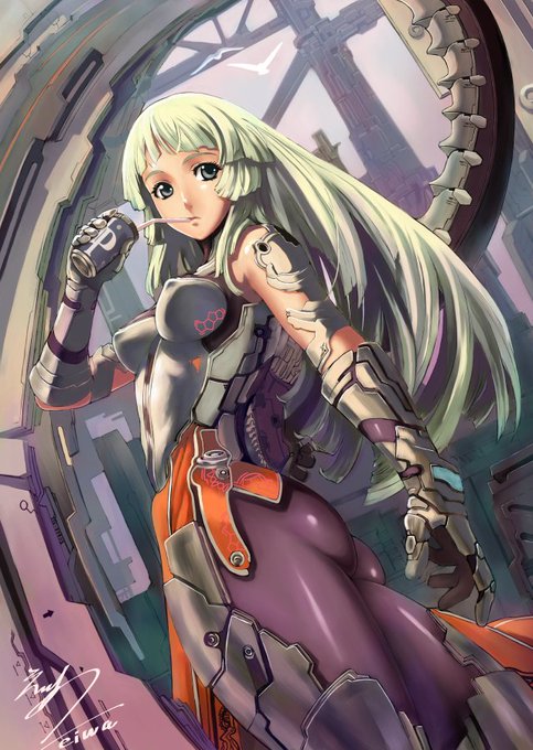 #最近フォローした方は知らない過去絵を晒す
珍しく未来のメカ感じのイラスト 