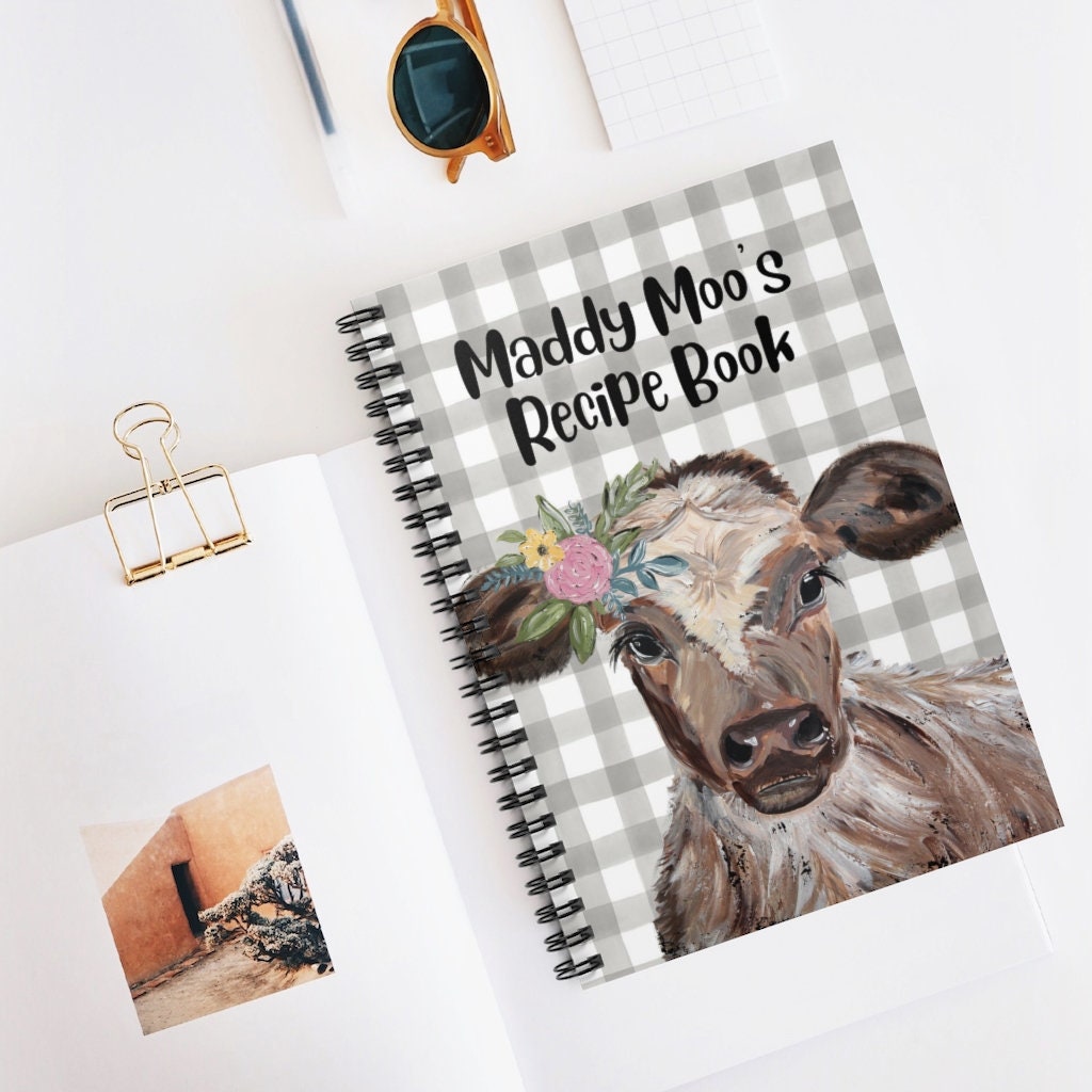 ginsden's tweet image. Smart Buys! Maddie Cow Spiral Notebook. Personalized. starting from $19.0 at etsy.com/listing/734799… See more. 🤓 #PersonalizedJournal #CustomNotebook