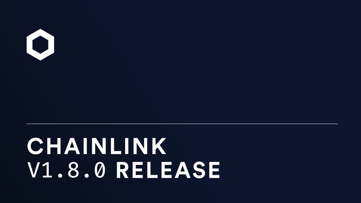 chainlink's tweet photo. 1/ #Chainlink node software version 1.8.0 is now available 🏗️

This update improves the flexibility, reliability, and performance of Chainlink oracle nodes. 

A short 🧵 highlighting the benefits for node operators ⬇️ https://t.co/JeQ6841WH7
