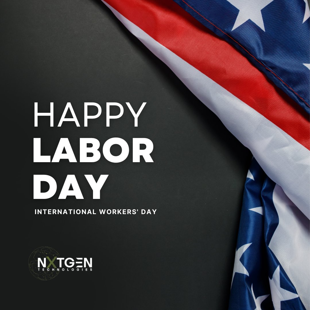 NXTGEN_TECH's tweet image. Happy Labor Day from NXT GEN Technologies!

#nxtgentech #nxtgentechnologies #itsolutions #it #cybersecurity #techsolutions #informationtechnology #security #datacenter #dataprotection #cybersafety #cloudsolutions #enterprisenetwork #iot