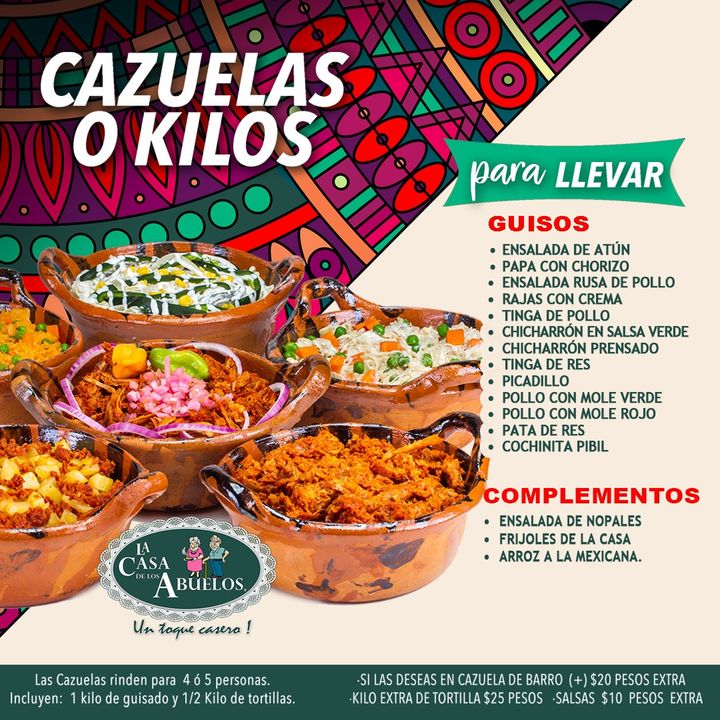 El 16 de septiembre esta cada día más cerca, no te preocupes por cocinar ¡nosotros lo hacemos por ti! 👨‍🍳

Consiente a toda la familia con toda nuestra variedad de guisados 🤤👉