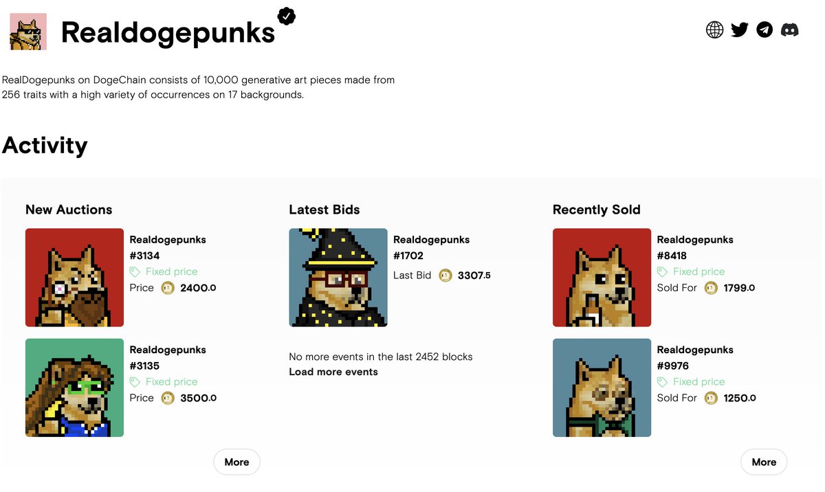 enjoy0r's tweet photo. At the time of writing, the first pixel collection that started to gain traction on DC has a floor price of ~$115
.@RealDogePunks 

--> ETH had punks 
--> SOL had SMB 
--> DC has  ___________?

Shoot your shot, anon https://t.co/41cAnYDlvF