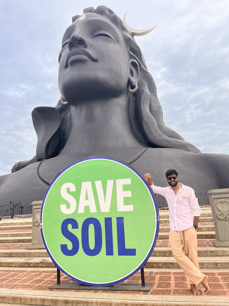 SnehithDh's tweet photo. Glad to have been able to finish my road trip to @ishafoundation from #Hyderabad covering a total of 2500Km through the #Westernghats to bring awareness to the #SaveSoil #Adiyogi #ishafoundation @SadhguruJV @cpsavesoil https://t.co/UuualTiKLi