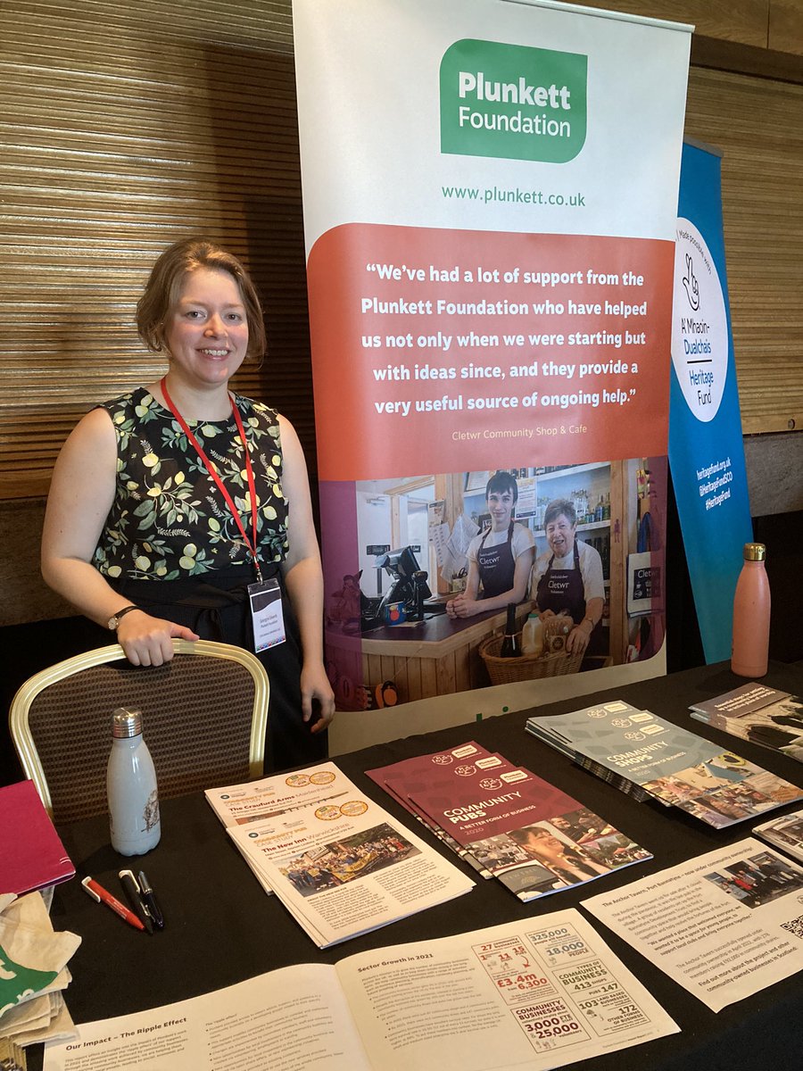 AlisonMacklin2's tweet photo. @PlunkettFoundat attending #DTAS22 conference with @Gina_Plunkett explaining how we can help support community businesses in Scotland. #commbiz https://t.co/vIhkN4tHD3