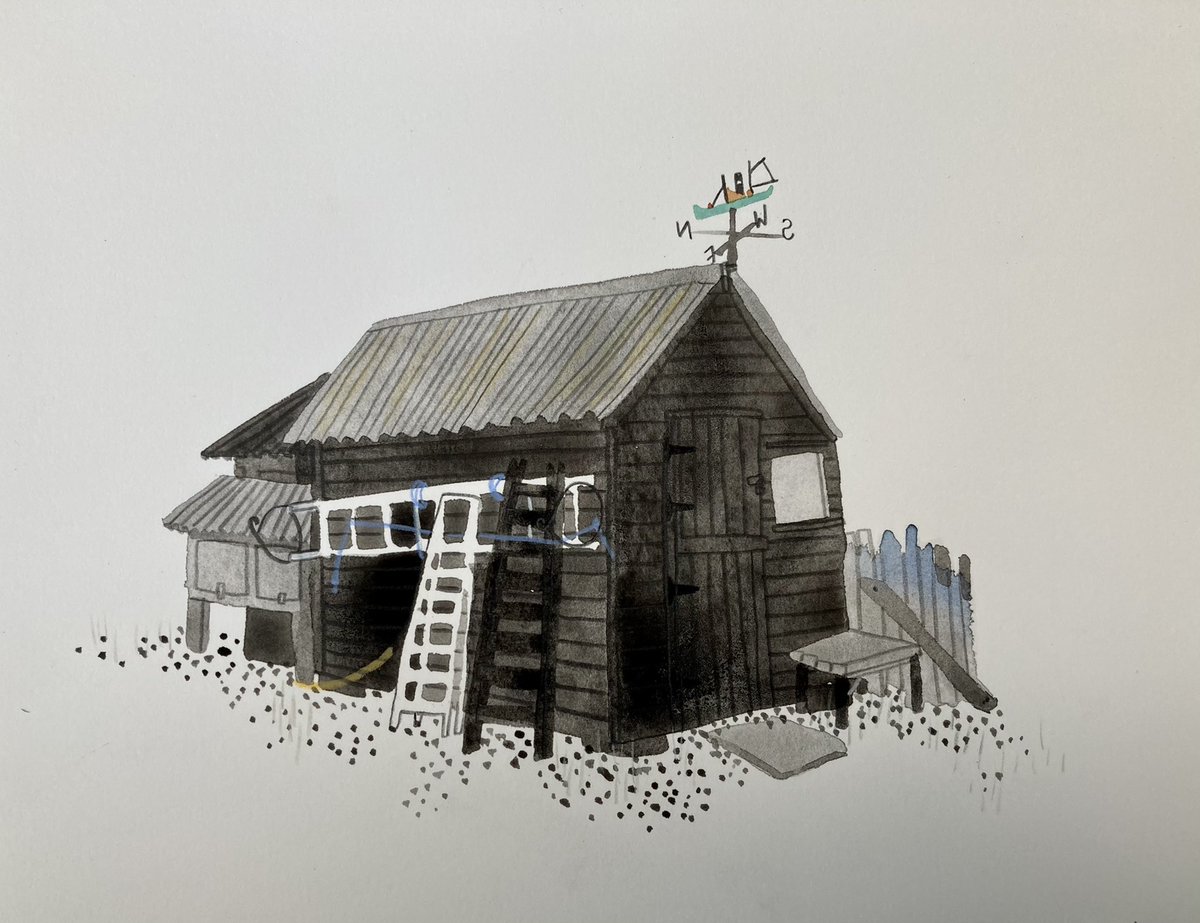 Hut no.2 of my huts I love series. This little beauty was in Southwold, love the weathervane. This series will include huts, (obvs), sheds, usually the more dilapidated the better, and small houses.