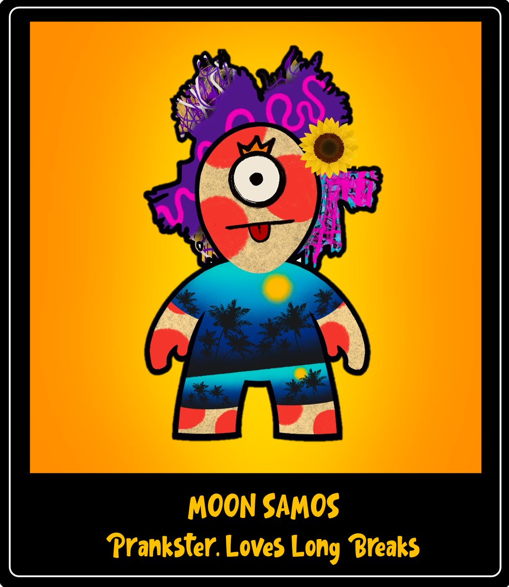 thesamosproject's tweet photo. Freak-Peek! She's a little bit of a royal pain in the hair this one. Loves pranks. Loves holiday #Freakipedia #Samos #thesamosproject #newNFT #NFTdrop #NFTcollectibles https://t.co/Ul78RxLwiA
