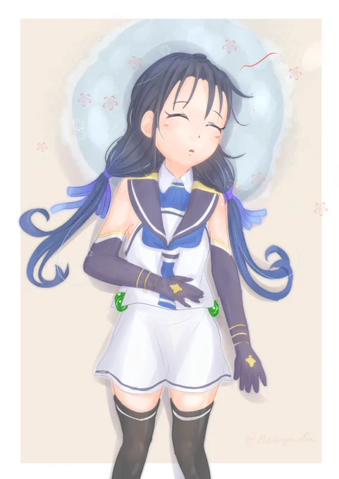 寝涼風。#艦これ版深夜の真剣お絵描き60分一本勝負#艦これ版真剣お絵描き60分一本勝負_20220905 