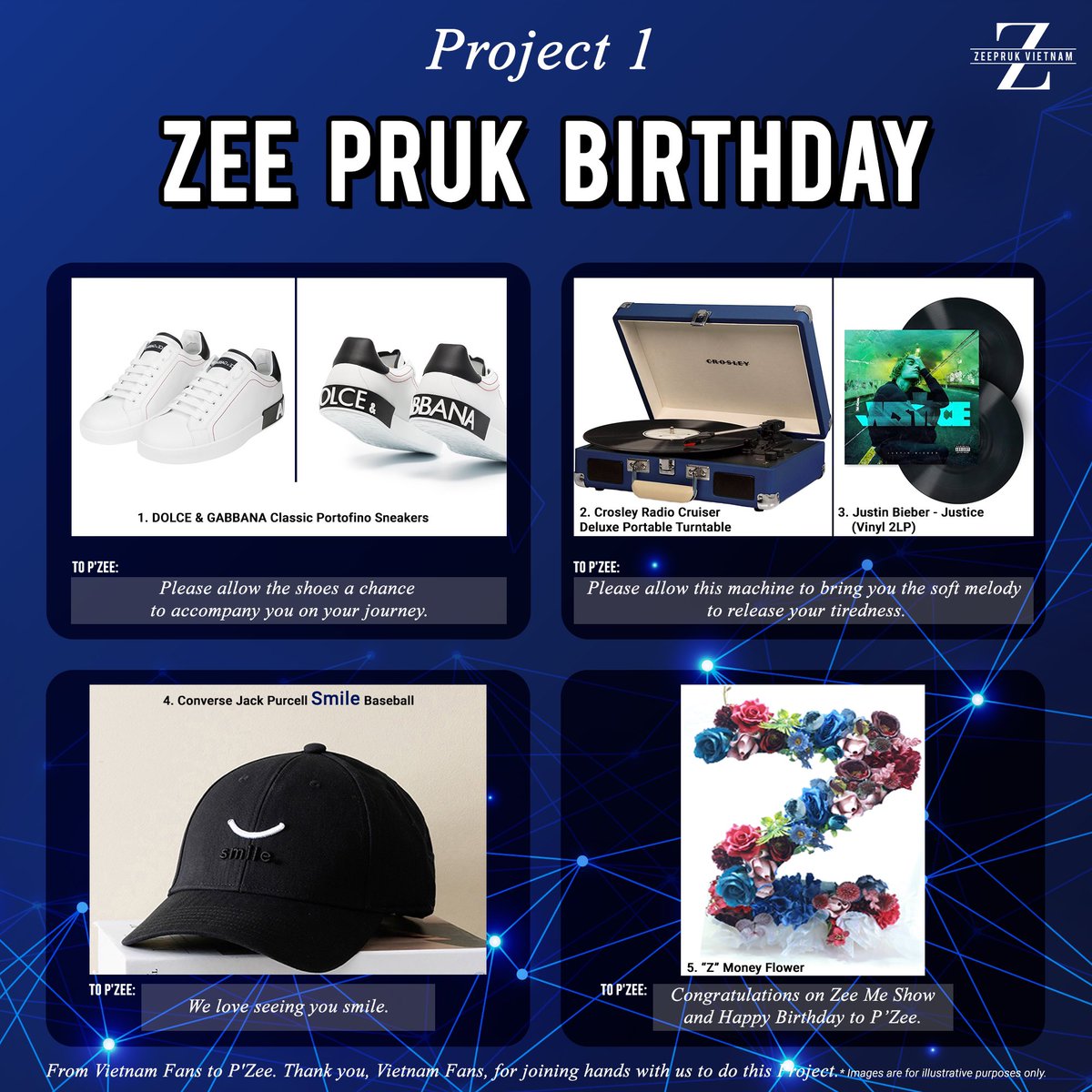 ZeePrukVN's tweet photo. 🎁 𝐏𝐑𝐎𝐉𝐄𝐂𝐓 𝟏 𝐭𝐨 𝐜𝐞𝐥𝐞𝐛𝐫𝐚𝐭𝐞 𝐙𝐄𝐄 𝐏𝐑𝐔𝐊 𝐁𝐈𝐑𝐓𝐇𝐃𝐀𝐘 

"P'Zee ka, you're the most precious thing, we're so lucky to have found."

The little gifts from Vietnam fans to our P'Zee.
Thank you for joining hands to do project 1.

#ZeePruk #BDProjectForZee2022 https://t.co/hSrVLr7y9v