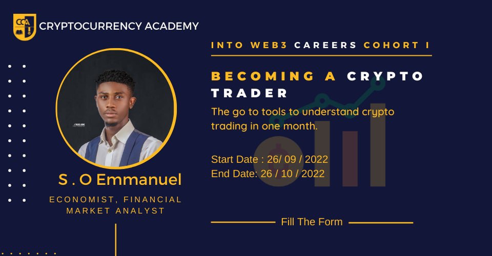 Crypto_Academy_'s tweet photo. 📉When it comes to trading crypto, having that edge(knowledge) makes all the difference.
🔗Join @Radiantcapitals's trading class as he skills you with tools to understand crypto trading.
Start :26 / 09 / 2022
Stop :26 / 10 / 2022
Enroll : https://t.co/D90hJKEBca
#intoweb3 https://t.co/nL4cxZLuFD