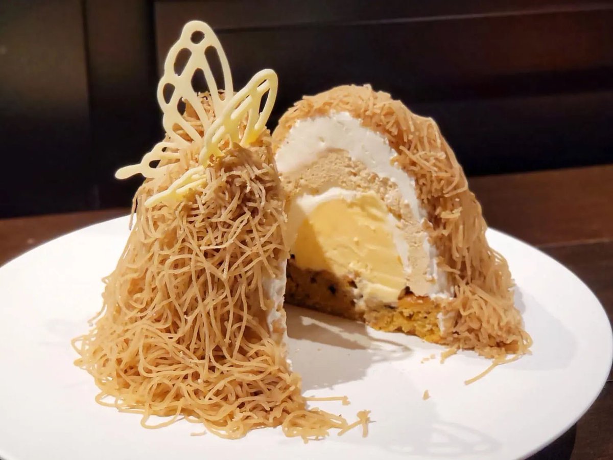 tamonsama's tweet photo. 出来る漢は2600円のモンブランを食べる！

タモはブルジョワジー(  ຶཽ ˙̫̮  ຶཽ ) https://t.co/BOb6s1fP0e