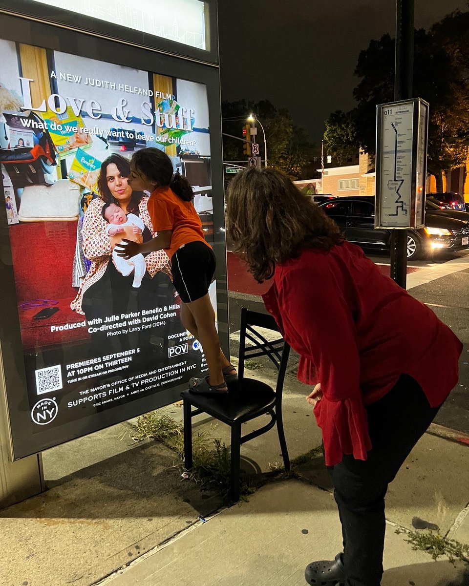 Realtalkies's tweet photo. Mom and child duo - adorable in poster, in person and the film. Watch Love and Stuff tonight #Loveandstuff #documentary @judithhelfand https://t.co/fgt6fA0bAq