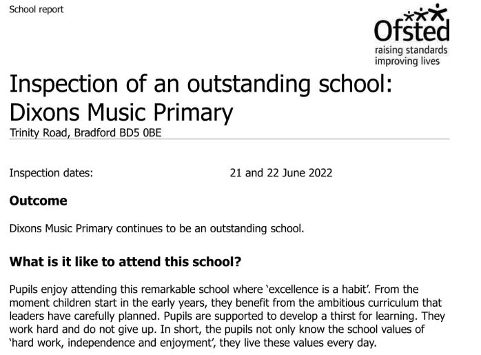 We are delighted to share the news that following our recent Ofsted inspection, our school continues to be Outstanding in all areas! Read more here: dixonsmp.com/news/ofsted-20… Thank you to our incredible staff, students and families for your hard work and support #TeamDMP