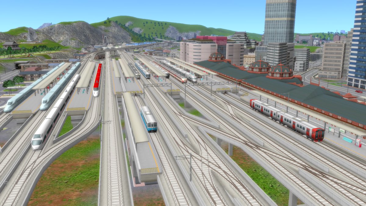 A13776095's tweet photo. ゲームモードを参考に高架駅大小を密着させた隙間に高架駅小で切欠ホームを再現してみたけどやっぱり隙間が気になるよなぁ https://t.co/hyPyVlKjRG