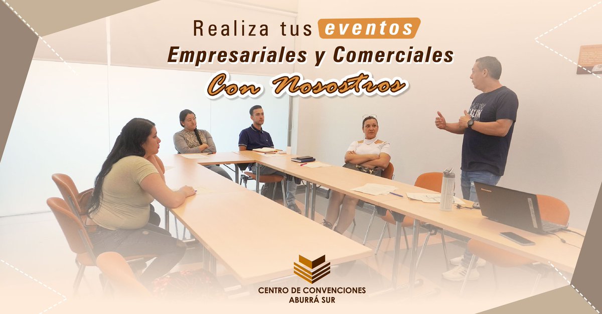 centroaburrasur's tweet photo. 🔸En el Centro de Convenciones Aburrá Sur podrás realizar tus eventos🎤 #Empresariales y #Comerciales sin preocupaciones con la mejor #comodidad y #servicio para que tu evento se realice de la mejor manera.👤🛒⚙️

Entra a nuestro sitio web🌐 https://t.co/u9cX9Gcukd y entérate. https://t.co/IxHYhXdSWg