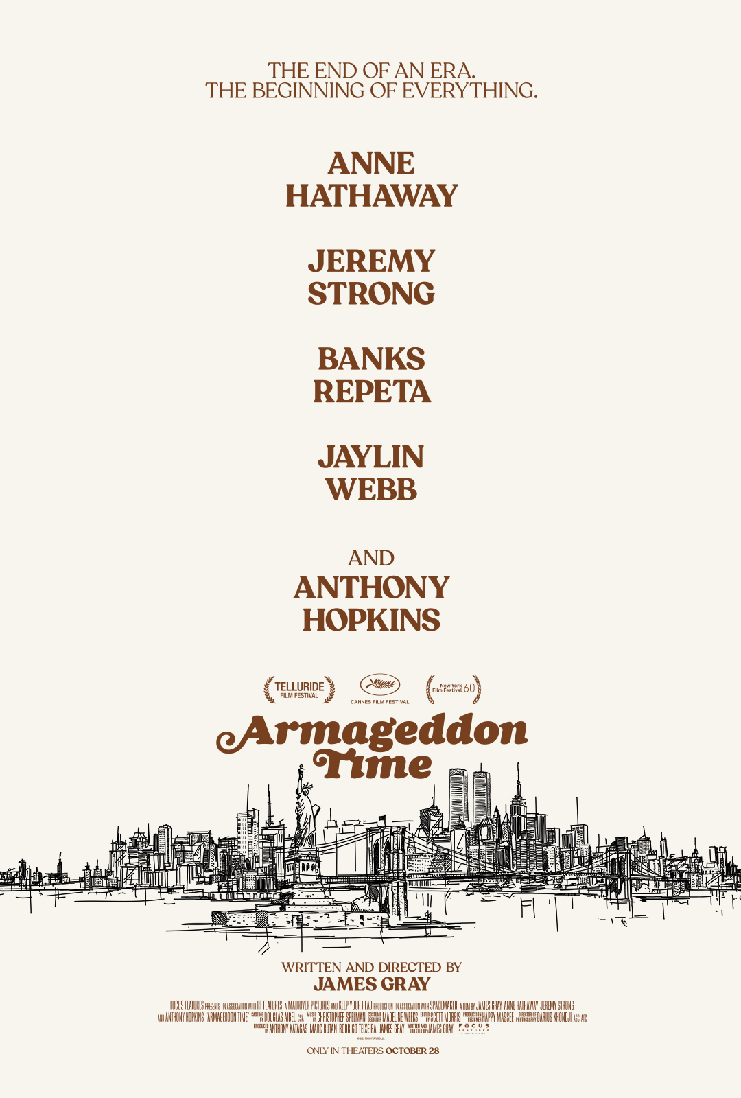 Armageddon Time trailer & poster met Anna Hathaway & Anthony Hopkins