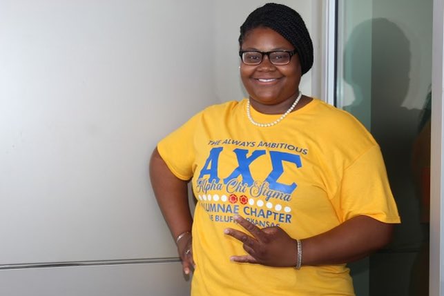 AlphaChiSigma22's tweet photo. Day 4 of 22 Days of Alpha Chi Sigma!!
We would like to introduce our wonderful and dedicated Basileus Soror Angelee Word! She has served as our chapter president since 2021! We appreciate your efforts in making our chapter the best in Sigma!
#sigmagammarho #SuperSWR #Pinebluff https://t.co/DXYoGKUlXc