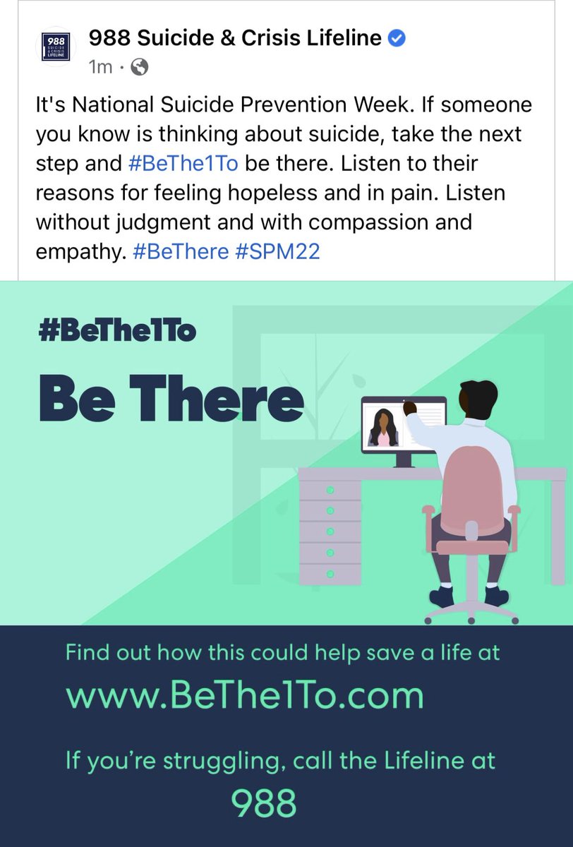NFillmore1126's tweet photo. If you or anyone you know is thinking about suicide please reach out and call the hotline! #itsokaytonotbeokay https://t.co/AftwD7vU6i