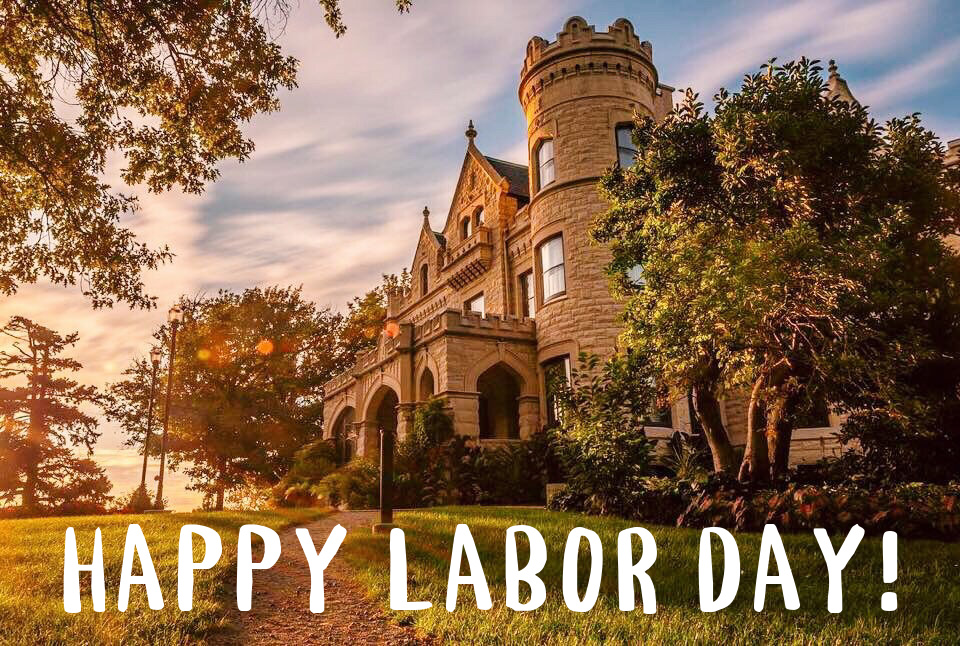 Happy Labor Day! The Joslyn Castle &amp; Gardens will not offer public tours today in observance of the holiday.