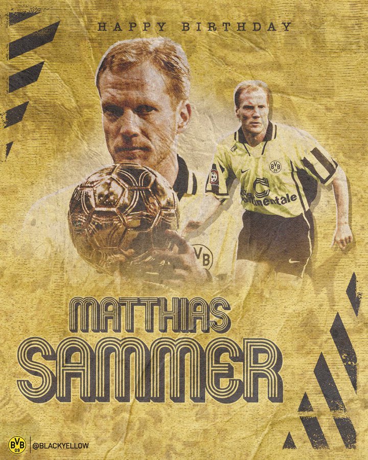 Happy Birthday to BVB legend and Ballon d\Or winner, Matthias Sammer!  