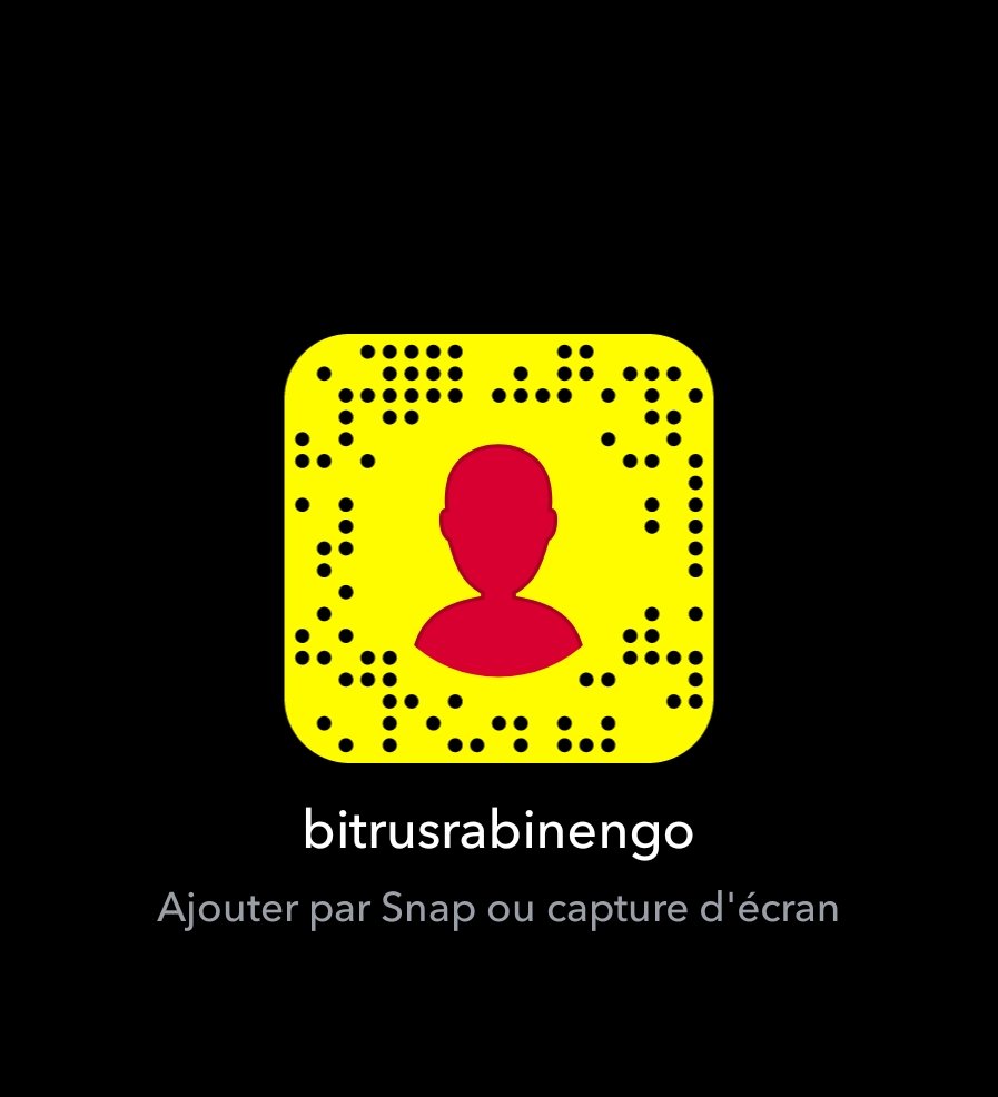 Ajoutez-moi sur Snapchat ! Nom d'utilisateur : bitrusrabinengo snapchat.com/add/ bitrusrabinengo