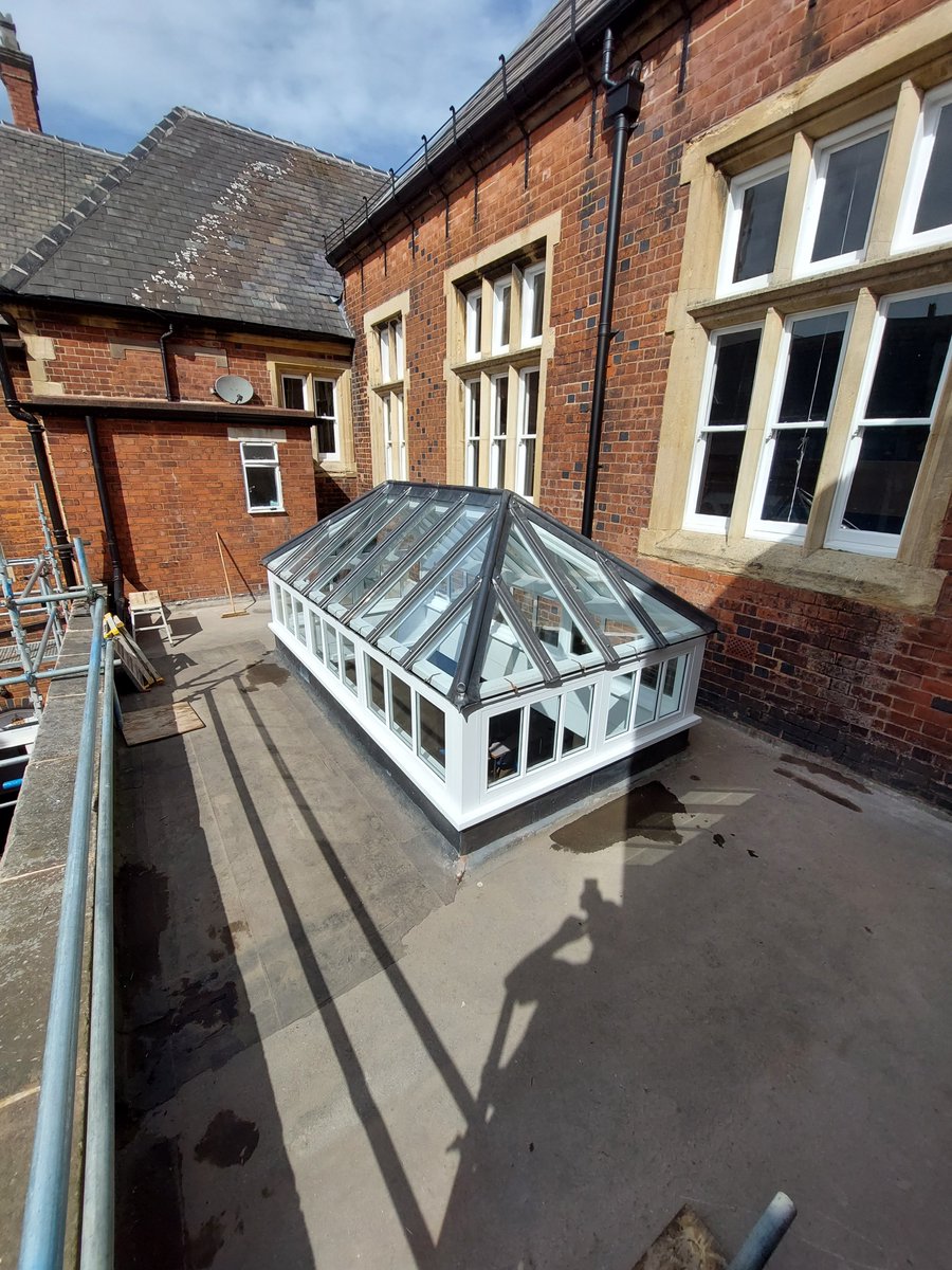 BonsersUK's tweet photo. Our operatives have recently replaced a roof lantern on a listed building in the West Midlands, please see below for before and after photos. For all enquiries please email: contact@bonsersrestoration.co.uk https://t.co/4dRFKjAZS7