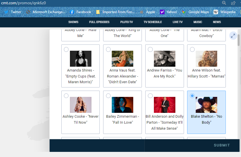 MingTatong's tweet photo. Let's continue voting Blake Shelton's #NoBody unlimitedly. #CMT12PackCountdown @CMT @BlakeShelton
Link here: https://t.co/srRQ9PbLQo https://t.co/m7lVDH5l3d