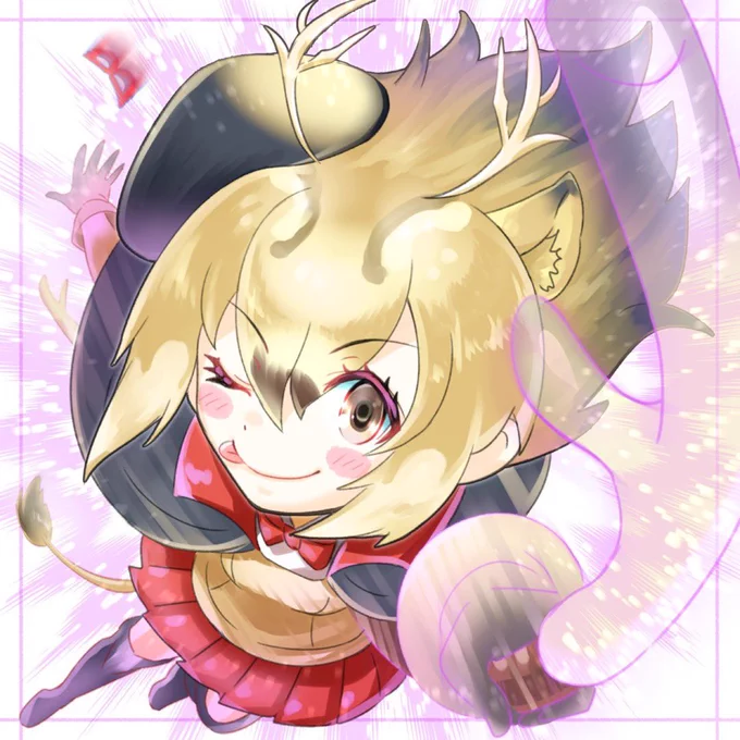 けものオエカキ?#けものフレンズ#絶滅危惧種の日 が近いので野生において生息が絶たれてしまった#シフゾウ を描きました 