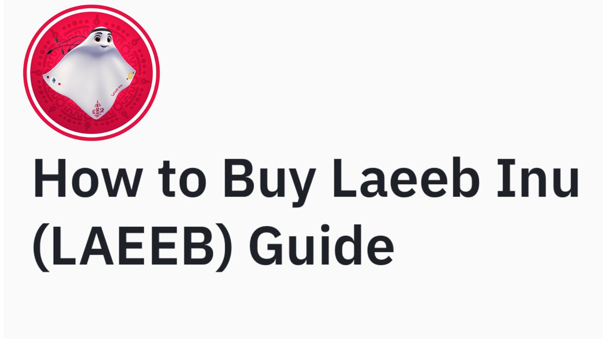 🚀 How to buy $LAEEB INU 🚀

👇👇👇👇👇👇👇👇👇
binance.com/en/how-to-buy/…

#LAEEB #Binance