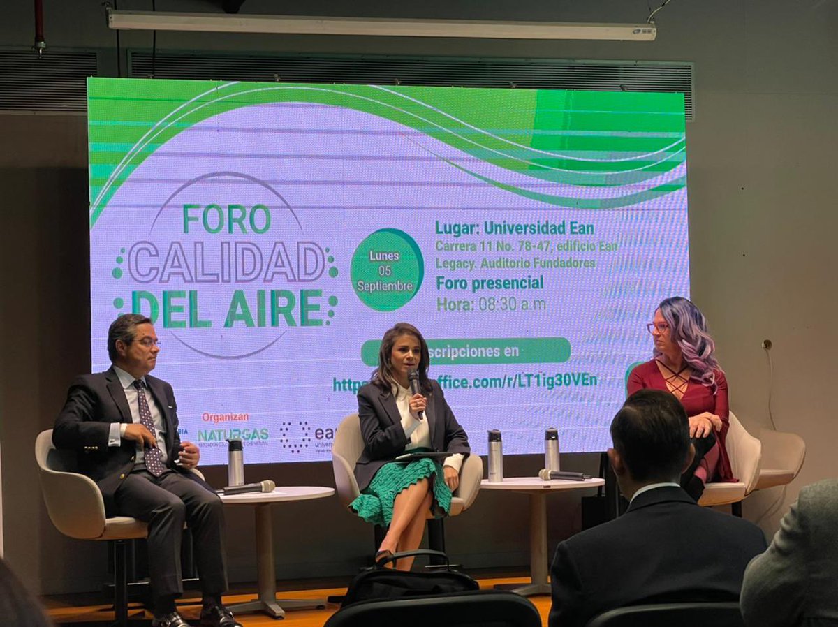 TGISAESP's tweet photo. Comienza el #ForoCalidadDelAire organizado por @NaturgasCol @UniversidadEan y @WEC_COLOMBIA . Estaremos hablando sobre el rol del gas natural, como aliado de la salud de los colombianos🇨🇴 https://t.co/iEdESpaejT