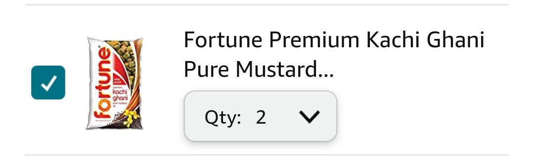YASHPRA78799706's tweet photo. @AmazonFresh  I ordered 2 pouch of mustard oil but i received only one https://t.co/quAm8zh4ho