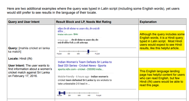 Marie_Haynes's tweet photo. This is interesting. PAA's appearing in both English and Hindi.

It's interesting because some of the changes in the last QRG update talk about understanding whether a searcher wants results in Hindi or English. https://t.co/3wX13ueN5p