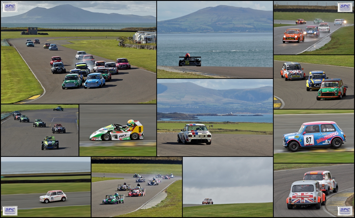 spcphotomedia's tweet photo. A selection from a sometimes miserable, sometimes glorious trip to #Anglesey for the #ClassicMini #Mini7RacingClub #MiniSe7en and #MiniMiglia challenges, the #Superkarts were impressive to watch too. https://t.co/yAaYXHMTVL