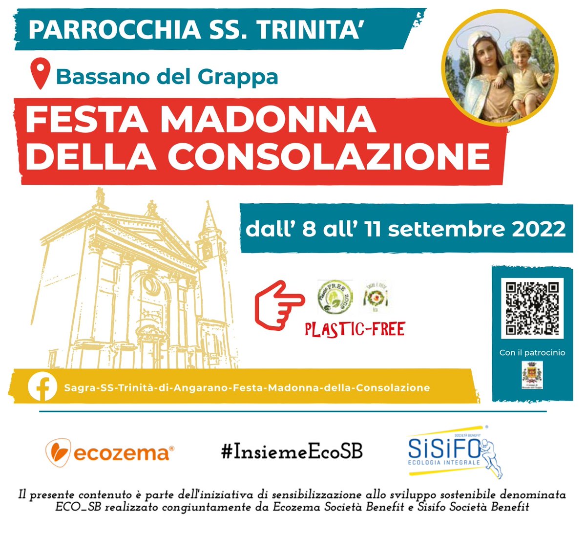 sisifosrl's tweet photo. Dall'8 all'11 settembre, nel quartiere #Angarano della @cittadibassano, si svolgerà la Festa della Madonna della Consolazione per la quale #Sisifo curerà la #sostenibilità. 
Verranno usate le stoviglie compostabili di @ecozema. 
Qui la news: https://t.co/bXGzYPuj5g
#InsiemeEcoSB https://t.co/yVZyxlnjNy