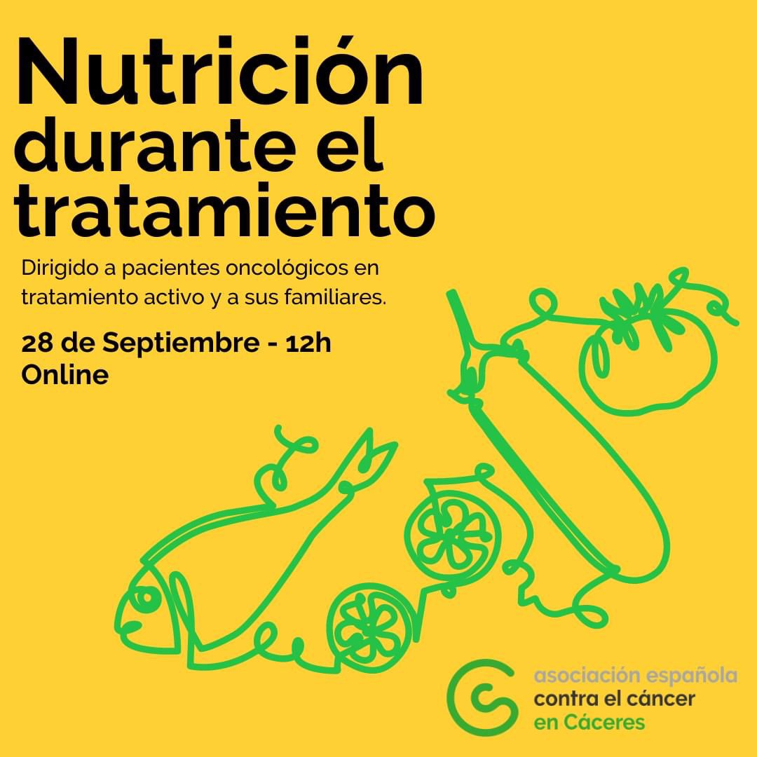 ContraCancerCAC's tweet photo. 🥑🍞🥚¿Estás en tratamiento y comer a veces es todo un reto?

👉 Inscríbete en nuestro taller online de nutrición en el tratamiento:

🖱caceres@contraelcancer.es  
📞927215323

Impartido por Violeta Floriano - Dietética y Nutrición  @marcoYvioleta https://t.co/aEpZd9PMot