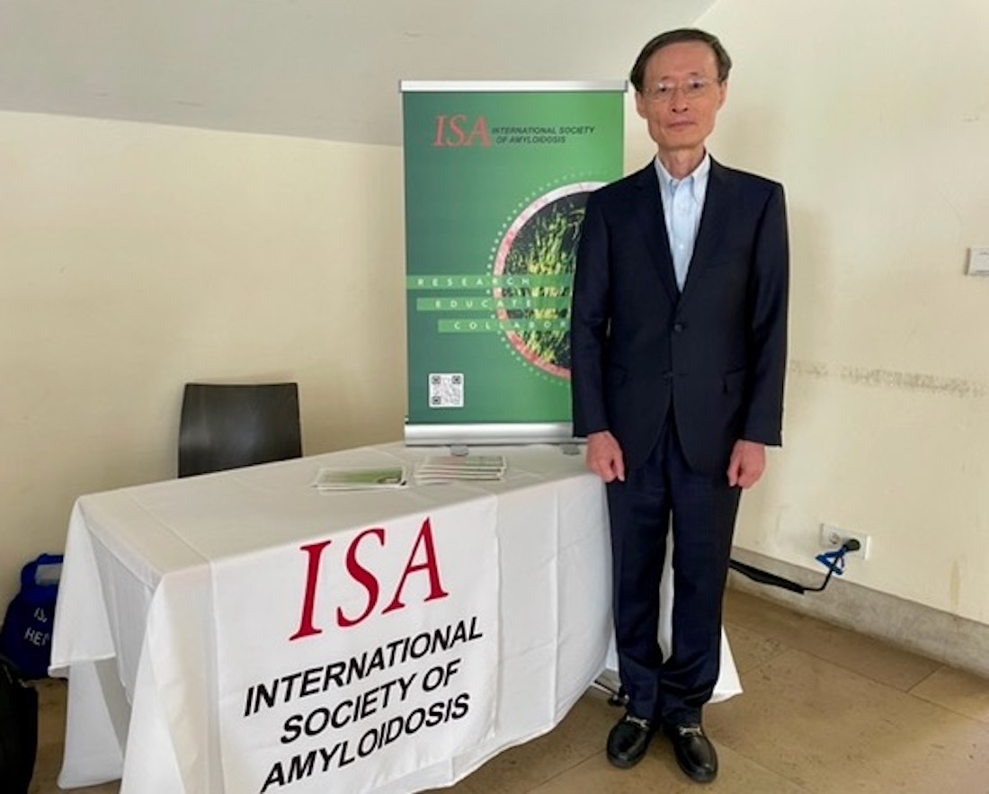 ISA_Amyloidosis's tweet photo. First visitor to @ISA_Amyloidosis booth at #ISA_2022--Hironobu Naike, ISA Board member https://t.co/cAdn9BBeuH