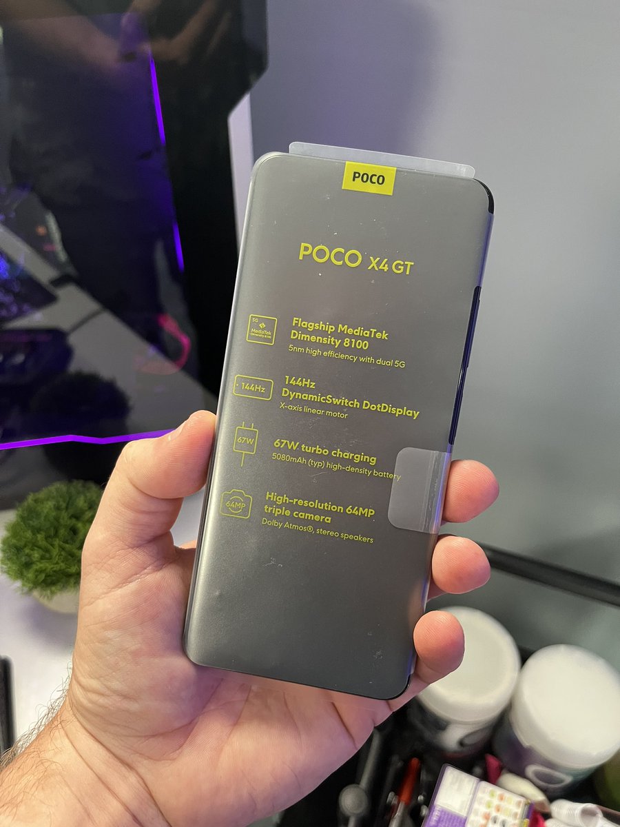 Big thank you to <a href="/CConceptCreator/">Jermaine | Concept Creator</a>! It took a almost a month for Parcel Force to deliver. 

But here is is! The POCO X4 GT. Thank you for the prize Jermaine! 🙏🏻 😄

Also, do be sure to check out Jermaine’s new YT channel: youtube.com/c/TechbyJermai…

#Congratson1KSubs #Winner #POCO