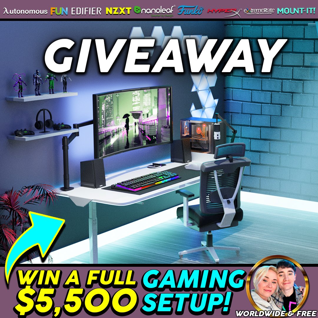 ⚠️GIVEAWAY!⚠️ Win a COMPLETE #Gaming setup & #PC valued at over $5,500! 💰🏆 OUR BIGGEST GIVEAWAY EVER 🤯 📢 How to enter: - Retweet - Tag 3 who need a new PC & setup - Follow @LastOfCam - Follow @ThatPetra ⭐️ Gain TONS of extra entries at: giv.gg/camxpetra