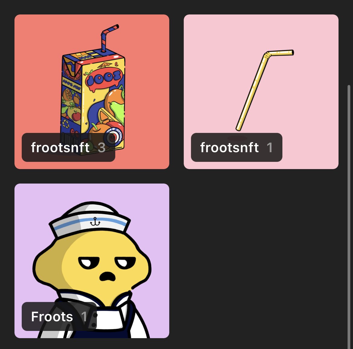 Pandra404's tweet photo. Something big in the works 👀 
@frootsnft 
#nft #froots #frootjoos #goldenstraw #solana #vibers #crypto #sol #SolanaNFT https://t.co/hCzabVzFd0
