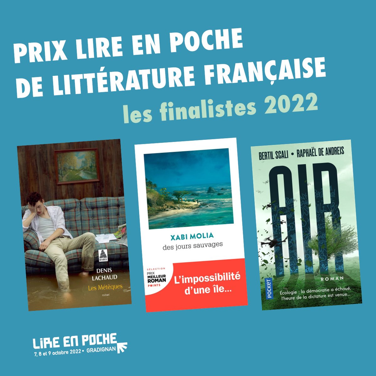 Chaque année, Lire en poche met en lumière des auteurs français de romans publiés en poche.  

🏆Venez découvrir le lauréat du prix Lire en poche Littérature française lors de la soirée d'ouverture du salon, le vendredi 7 octobre ! 
#lireenpoche2022 #pocket #babel #points