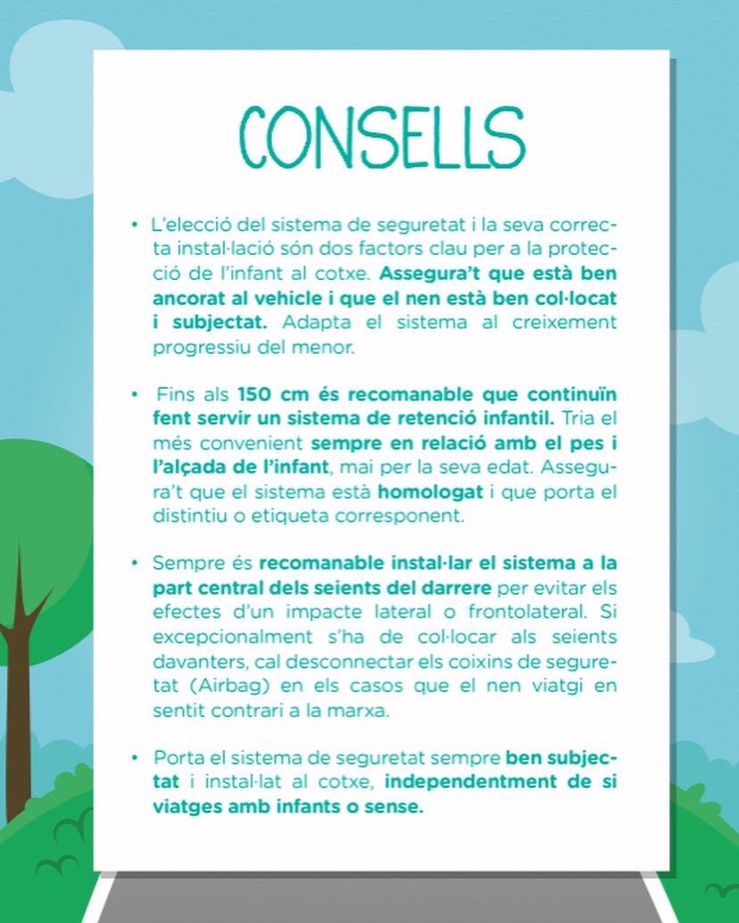GMSacalm's tweet photo. INICI CURS ESCOLAR. FEM-HO SEGUR! 

Des de la Guàrdia Municipal es demana la utilització del camí segur per anar i tornar als centres escolars. Els que utilitzeu el vehicle recordeu circular amb precaució, utilitzar SEMPRE el cinturó de seguretat. https://t.co/yck2tqKMiR