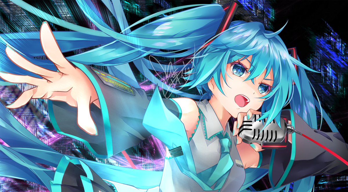 初音ミク「最近はボカロ多めですが、オリジナルも描きますもっと多くの人に知っていただきたいで」|蝶夜のイラスト